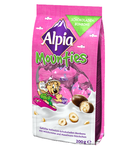 Alpia Mounties Schokoladen Bonbons Cukierki 200g