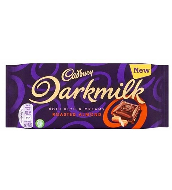 Cadbury Darkmilk Roasted Almond Czekolada 85g