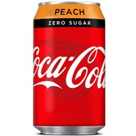 Coca Cola Peach Zero Sugar Puszka 330ml