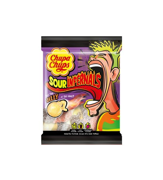 Chupa Chups Sour Infernals Jelly Żelki 150g