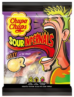 Chupa Chups Sour Infernals Jelly Żelki 150g