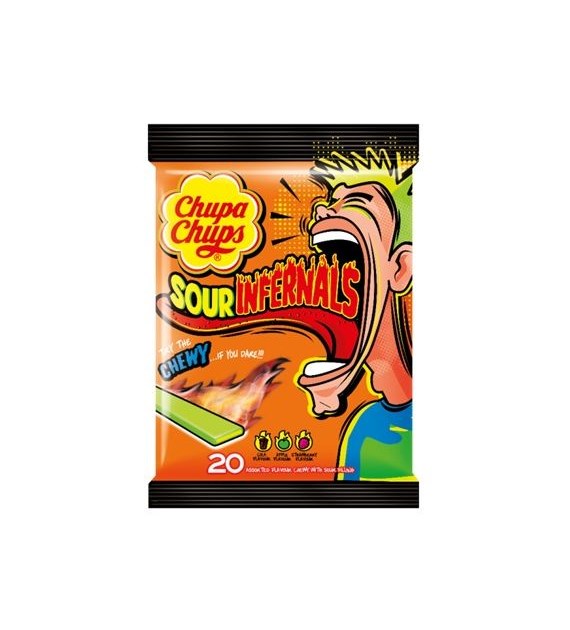 Chupa Chups Sour Infernals Chew Gumy 120g