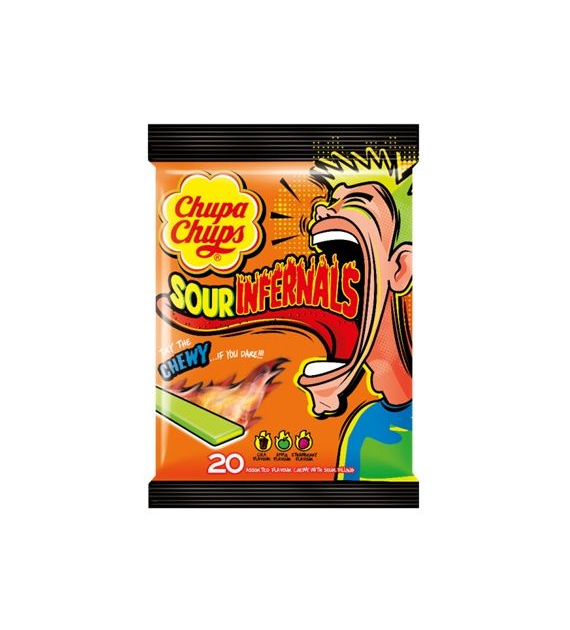 Chupa Chups Sour Infernals Chew Gumy 120g