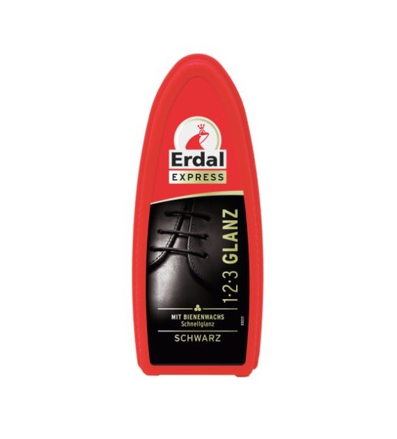 Erdal 1-2-3 Glanz Schwarz Czarny Nabłyszczacz Buty