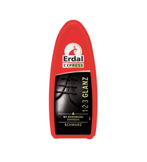 Erdal 1-2-3 Glanz Schwarz Czarny Nabłyszczacz Buty