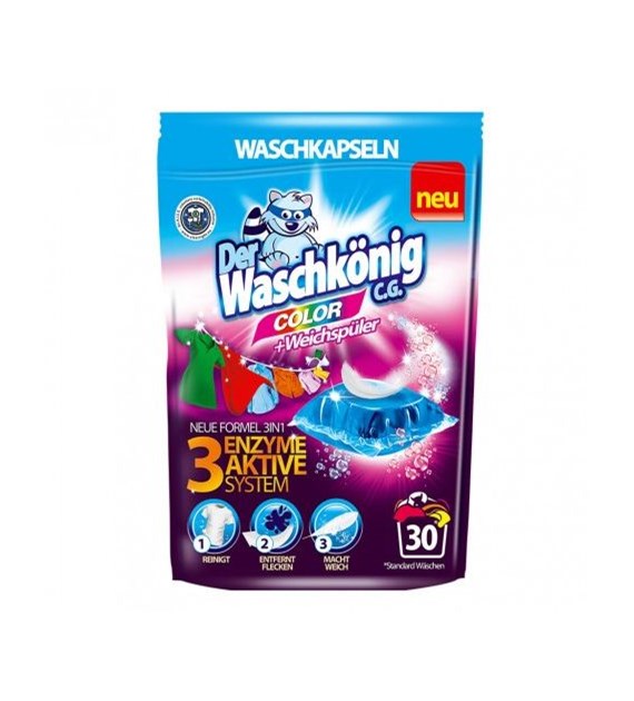 Waschkonig Color Duo-Caps + Weichspuler 30p 510g