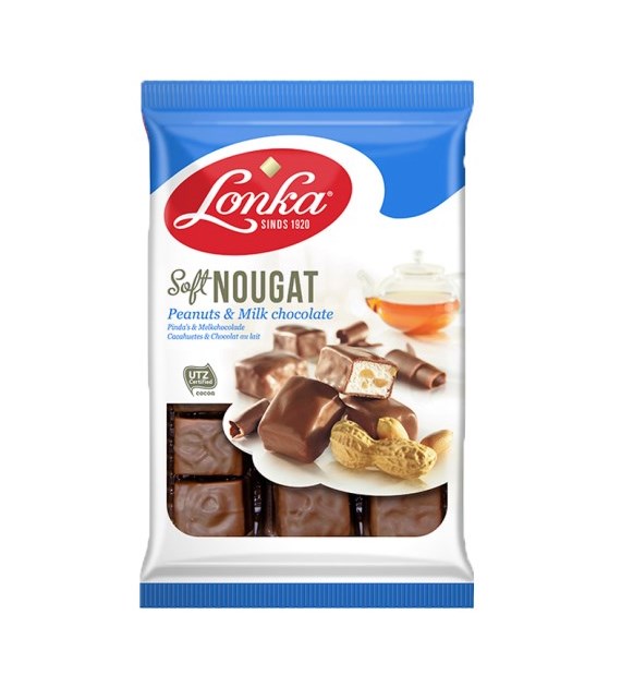Lonka Soft Nougat Peanuts & Milk Chocolate 180g