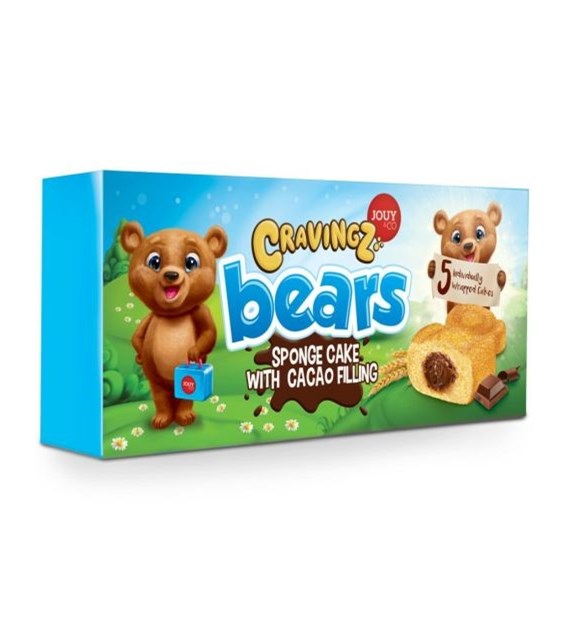 Jouy&Co Bears Sponge Cake Choco 5szt 200g