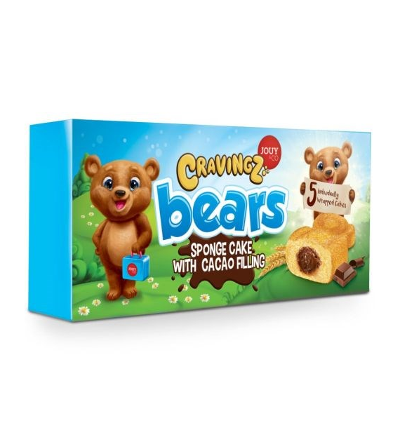 Jouy&Co Bears Sponge Cake Choco 5szt 200g