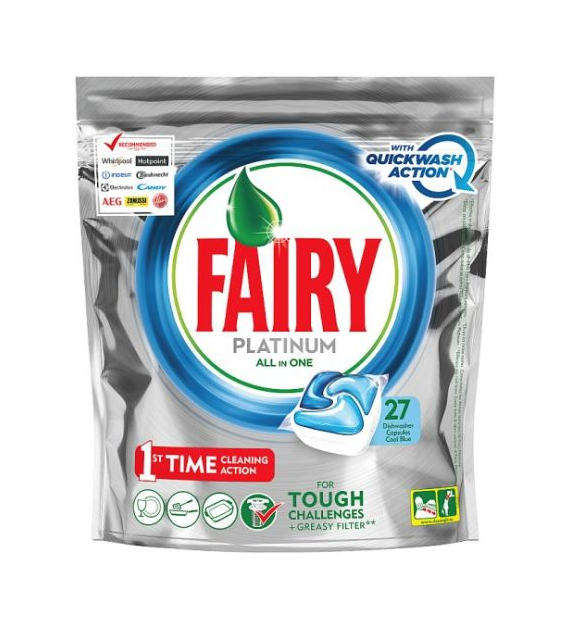 Fairy Platinum All in One Cool Blue 27szt 402g