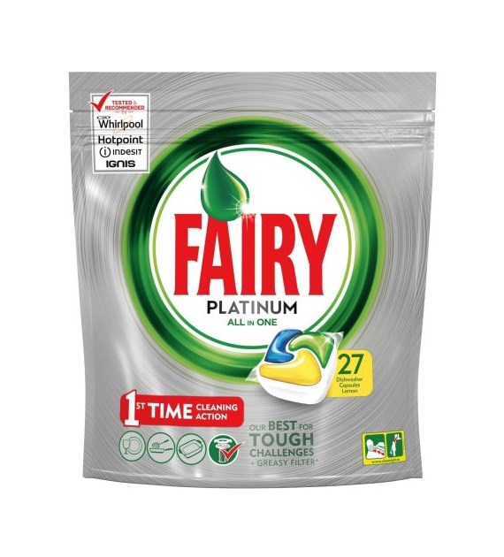 Fairy Platinum All in One Lemon Tabs 27szt 402g
