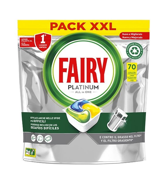 Fairy Platinum All in One Lemon Tabs 70szt 1kg