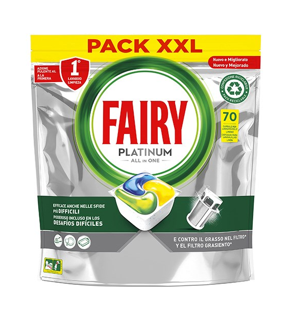 Fairy Platinum All in One Lemon Tabs 70szt 1kg
