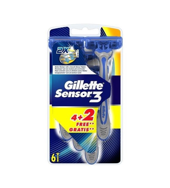 Gillette Sensor 3 Maszynki 4+2szt