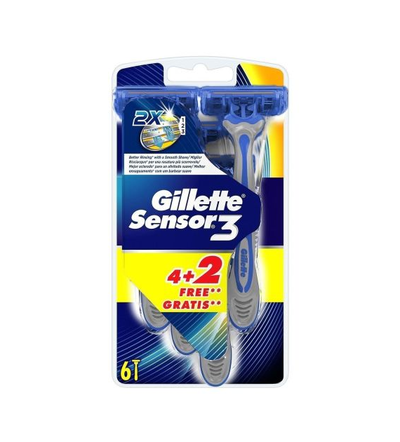 Gillette Sensor 3 Maszynki 4+2szt