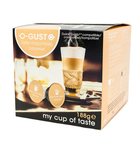 O-Gusto Latte Macchiato Caramel Caps 8+8szt 188g