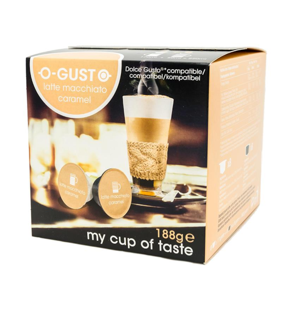 O-Gusto Latte Macchiato Caramel Caps 8+8szt 188g