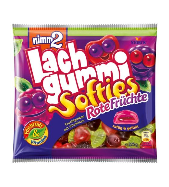 Nimm2 Lach Gummi Softies Rote Fruchte 225g