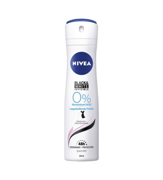 Nivea 0% Aluminium Black & White Deo 150ml