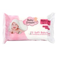 Baby Dream Baby Soft Chusteczki Nawilżane 72szt