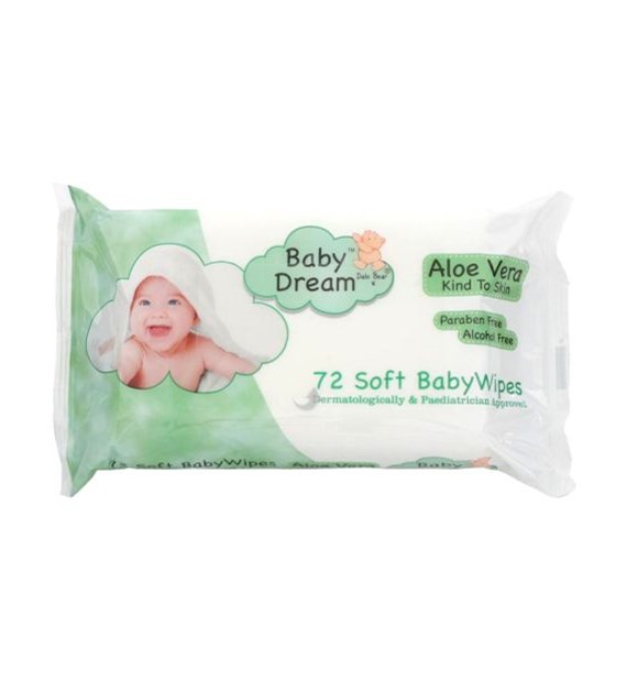 Baby Dream Aloe Vera Chusteczki Nawilżane 72szt