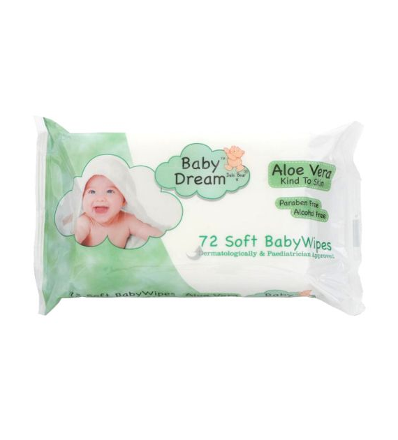 Baby Dream Aloe Vera Chusteczki Nawilżane 72szt