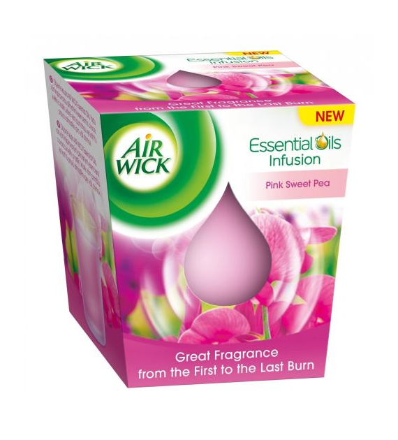 Air Wick Essential Oils Fuksja Kwiaty Świecz 105g