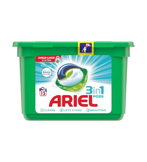 Ariel 3in1 Pods Universal Febreze Caps 15p 405g