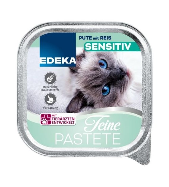 Edeka Feine Pastete Sensitive Pute dla Kota 100g