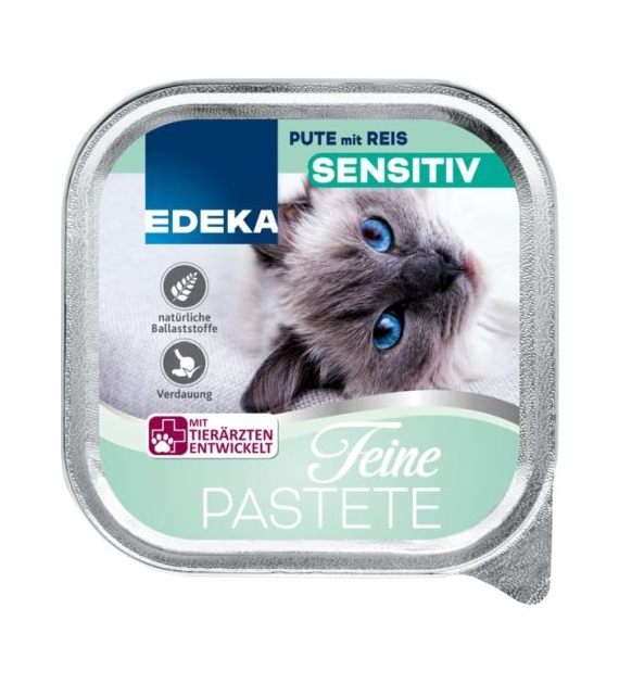 Edeka Feine Pastete Sensitive Pute dla Kota 100g