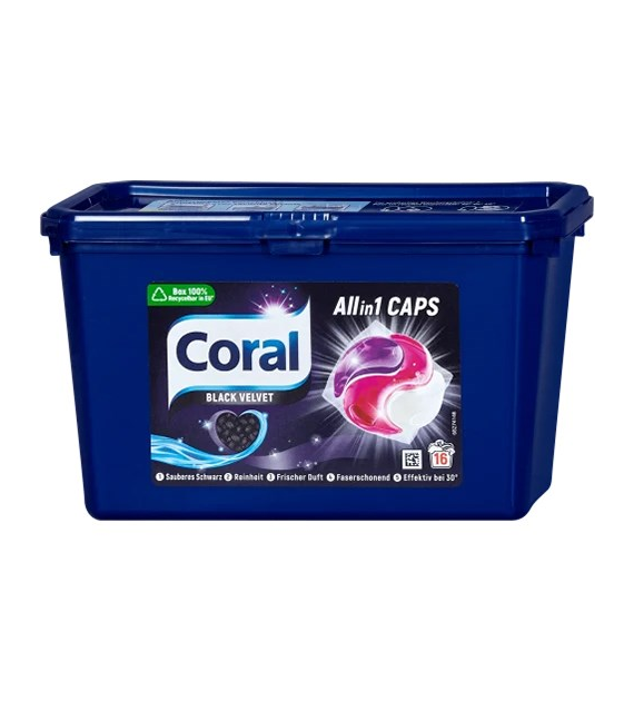 Coral All in 1 Black Velvet Caps 16p 339g