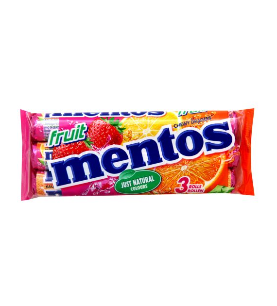 Mentos Fruit Chewy Candies 3x38g