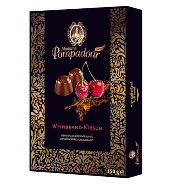 Madame Pompadour Weinbrand Kirsch Bombonierka 150g