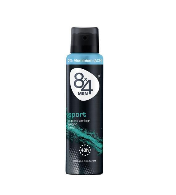8x4 Sport Ginger Lemon Deo 150ml