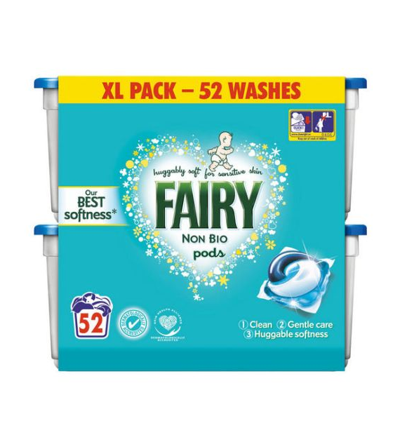 Fairy Non Bio Pods 52p 1,4kg