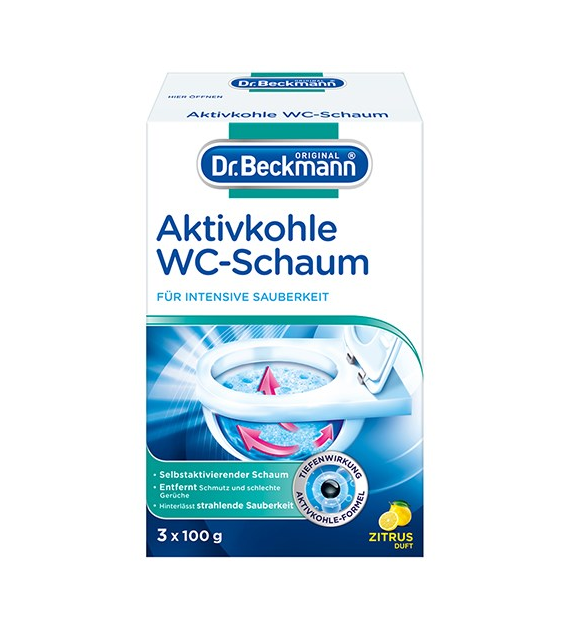 Dr.Beckmann Aktivkohle WC-Schaum Zitrus 3x100g