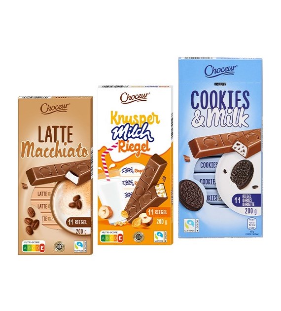 Choceur Riegel Cookies/LatteMacchiato/Knusper 200g