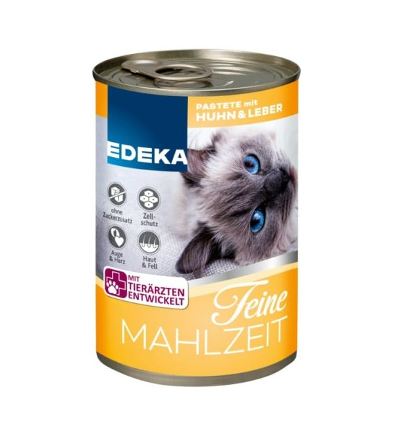 Edeka Feine Mahlzeit Huhn & Leber dla Kota 400g