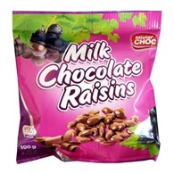 Mister Choc Milk Chocolate Raisins 100g