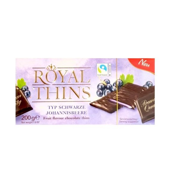 Royal Thins Schwarze Johannisbeere 200g