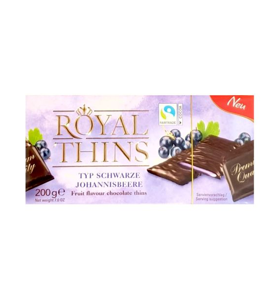 Royal Thins Schwarze Johannisbeere 200g