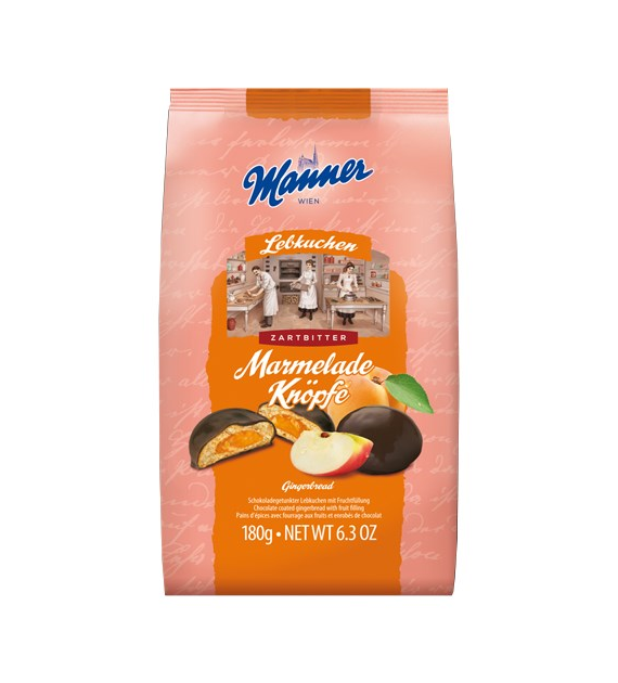 Manner Lebkuchen Marmelade Knopfe Pierniki 180g