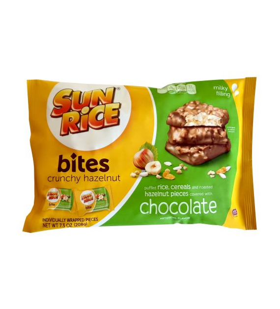 Sun Rice Bites Crunchy Hazelnut 208g