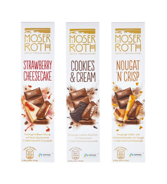 Moser Roth Cookies / Nougat / Cheesecake Czeko 75g