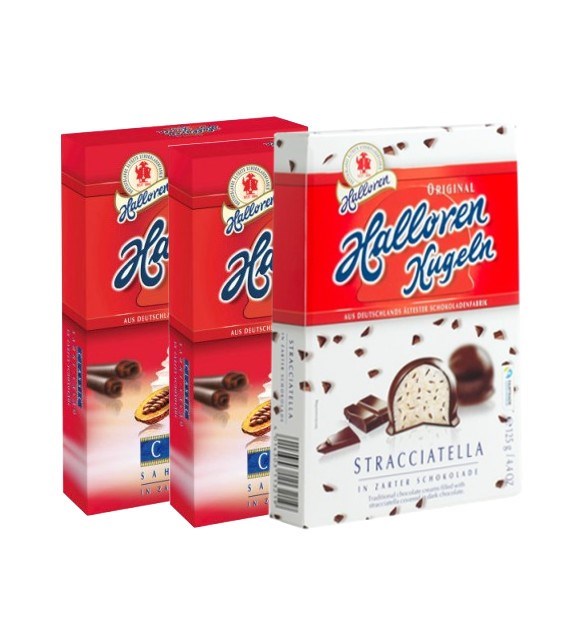 Halloren Kugeln Classic 2x125g Straciatela 1x125g