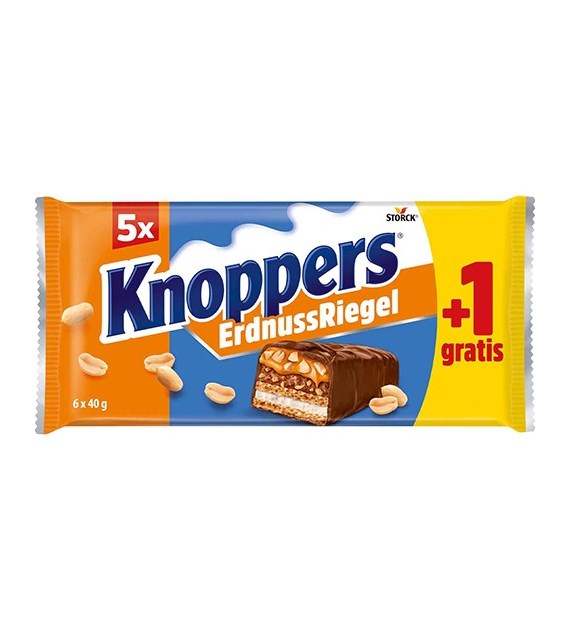 Knoppers Erdnuss Riegel 5+1szt 240g