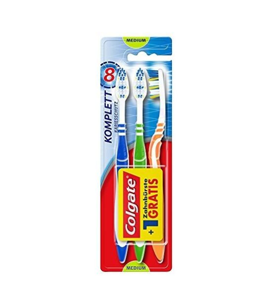 Colgate Komplett 8 Medium Szczoteczka 3szt