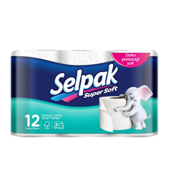 Selpak Super Soft 3W Papier Toaletowy 12szt