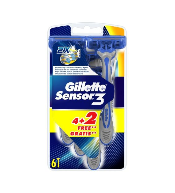 Gillette Sensor 3 Maszynki 4+2szt