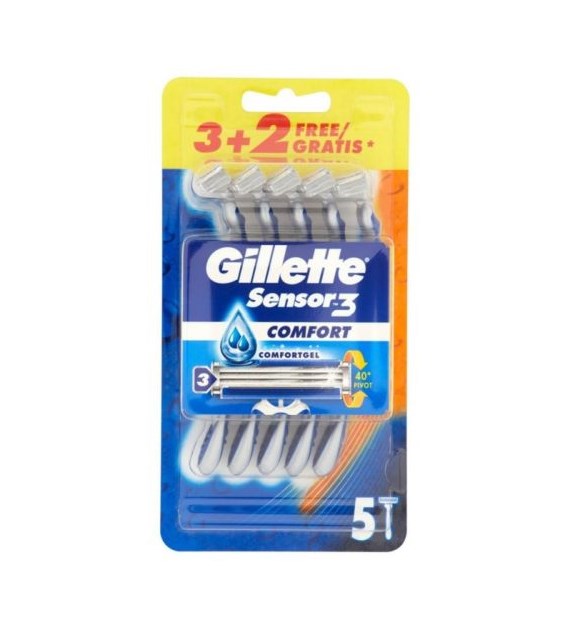 Gillette Sensor 3 Comfort Maszynki 3+2szt